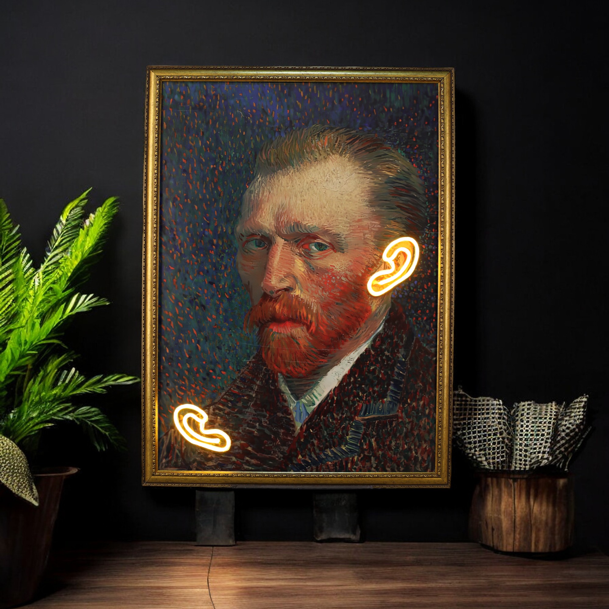 Van Gogh Neon Tablo